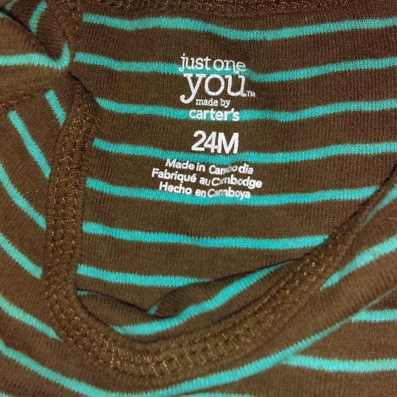 24Mo Boy Set 3-Piece Monkey Car Bodysuit Cute Carters Baby Onesie Short Sleeved - Picture 11 of 11